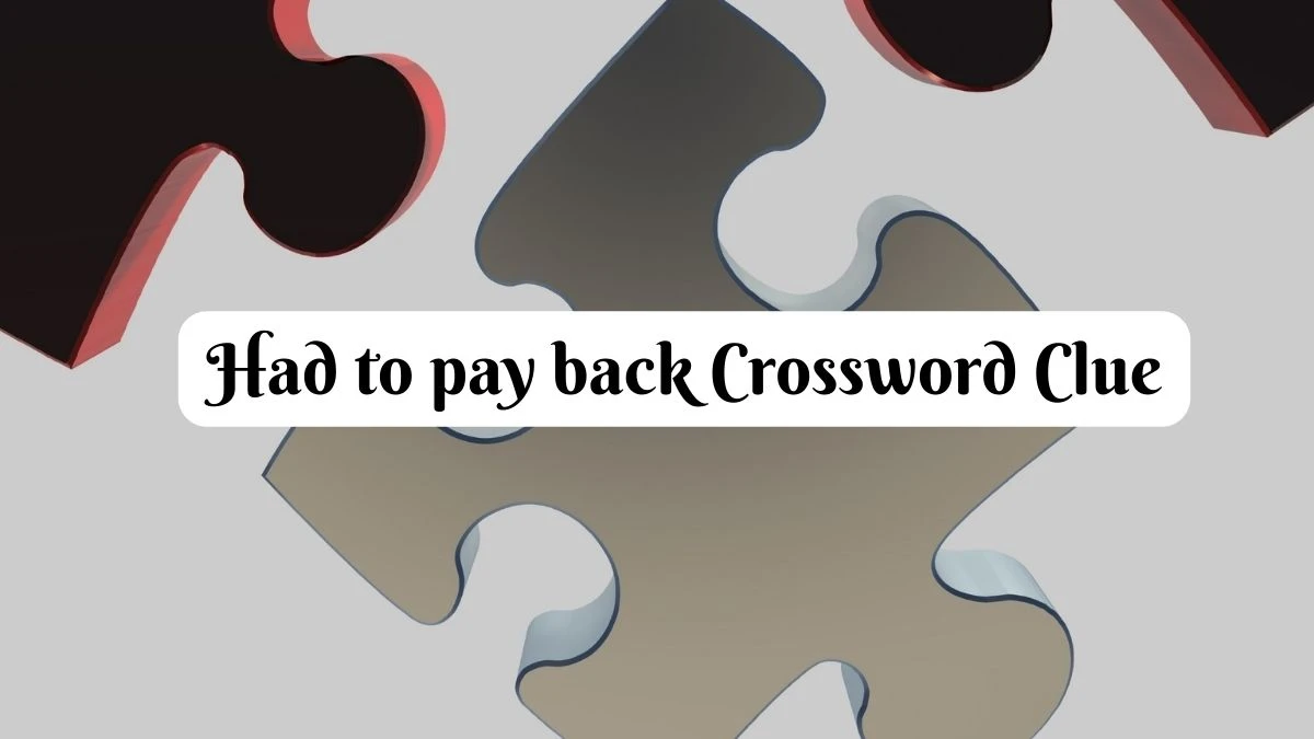 Had to pay back Daily Commuter Crossword Clue Puzzle Answer from July 03, 2024