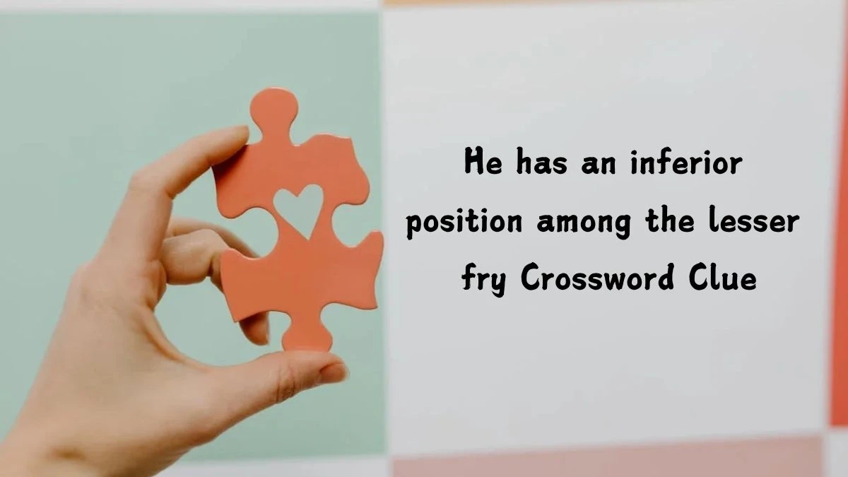 He has an inferior position among the lesser fry Crossword Clue Puzzle Answer from July 16, 2024