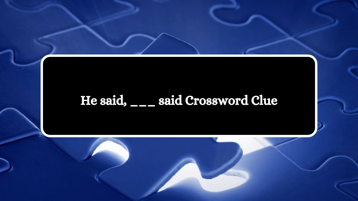 He said, ___ said Daily Themed Crossword Clue Answers on July 14, 2024