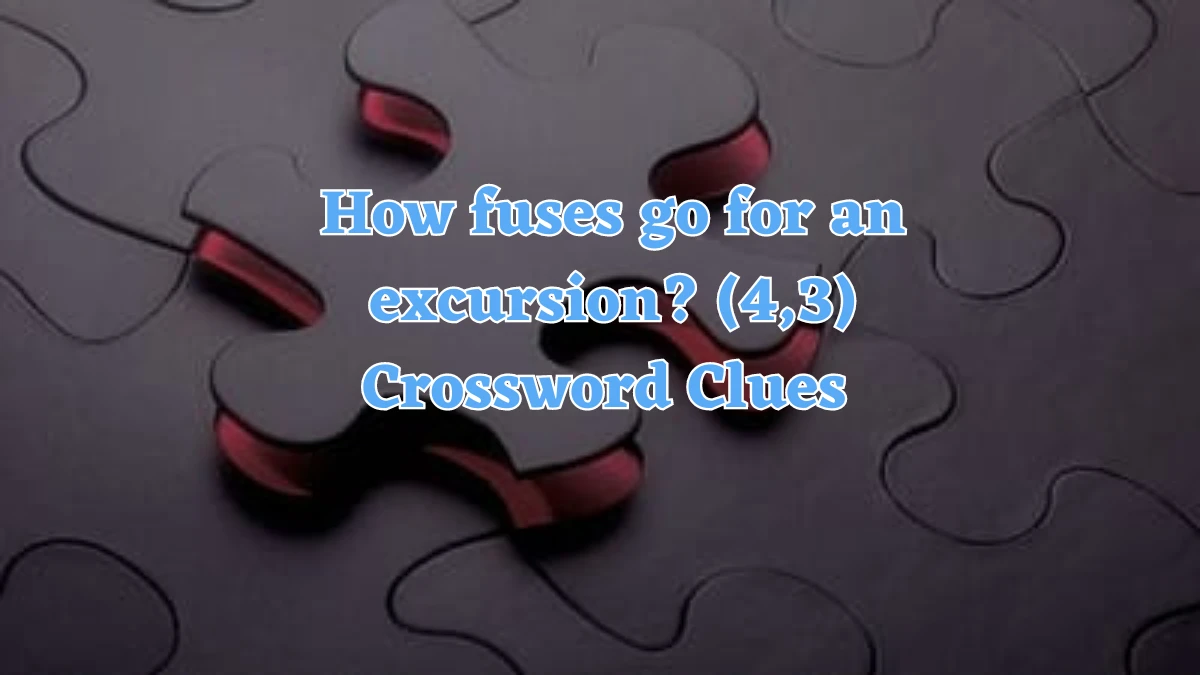 How fuses go for an excursion? (4,3) Crossword Clue Puzzle Answer from July 22, 2024