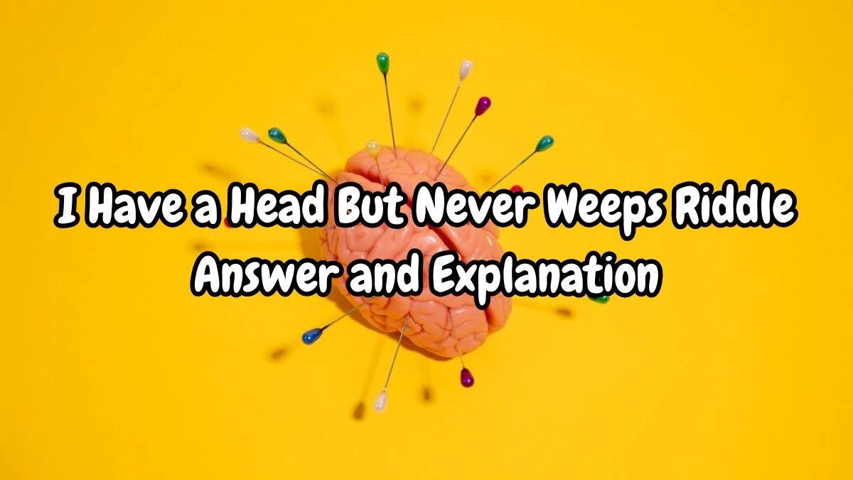 I Have a Head But Never Weeps Riddle Answer Disclosed