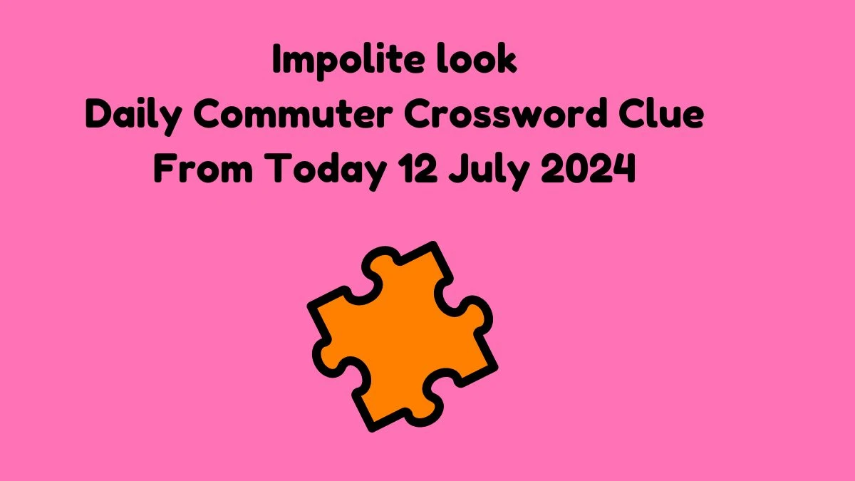 Impolite look Daily Commuter Crossword Clue Answers on July 12, 2024