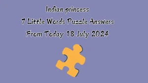 Indian princess 7 Little Words Puzzle Answer from July 18, 2024