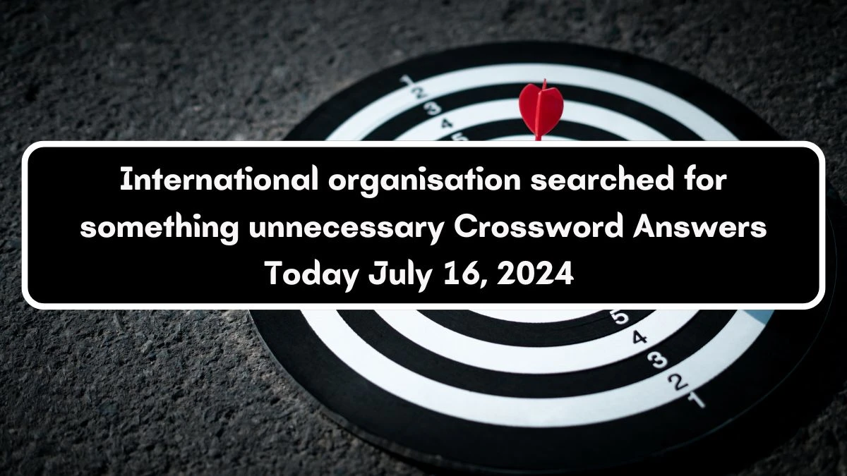 International organisation searched for something unnecessary Crossword Clue Puzzle Answer from July 16, 2024