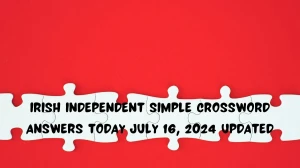 Irish Independent Simple Crossword Answers Today July 16, 2024 Updated