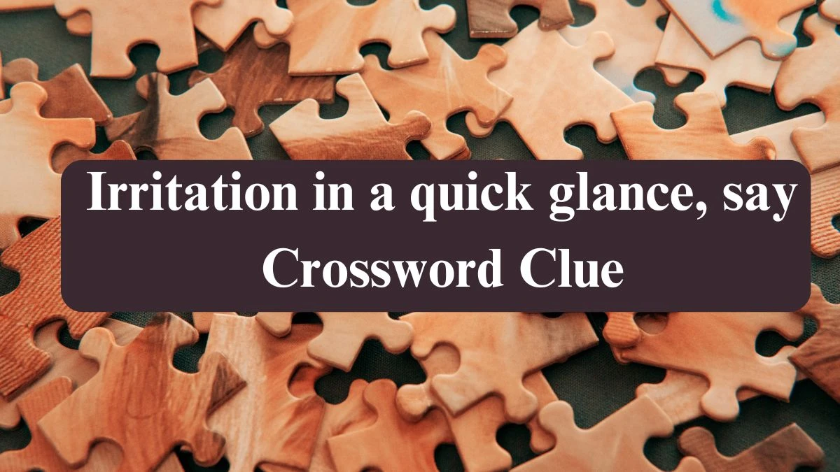 Irritation in a quick glance, say Crossword Clue Puzzle Answer from July 20, 2024