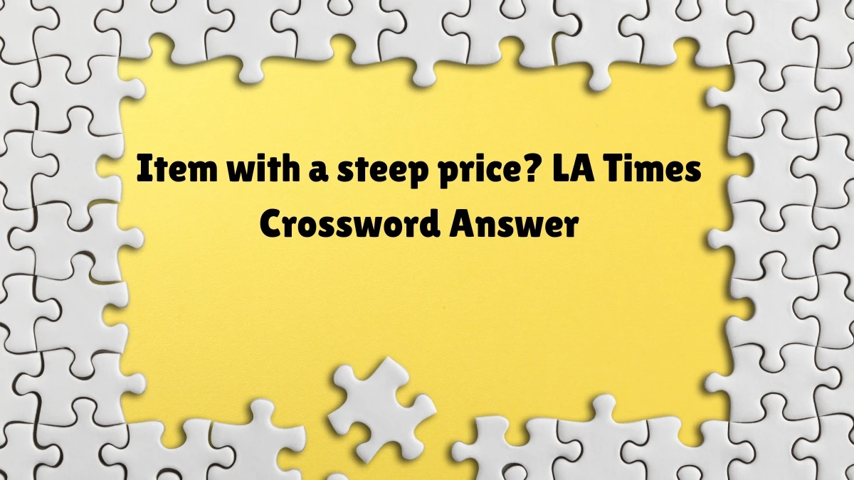 LA Times Item with a steep price? Crossword Clue Puzzle Answer from July 07, 2024