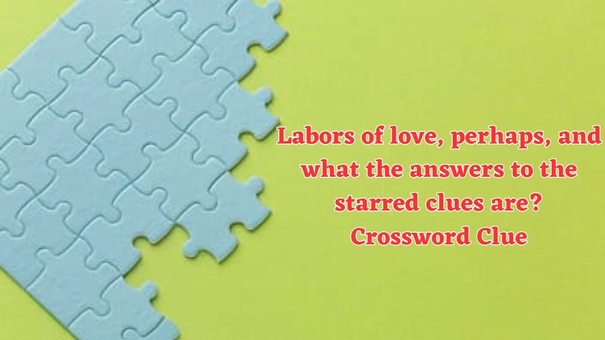 LA Times Labors of love, perhaps, and what the answers to the starred clues are? Crossword Clue Puzzle Answer from July 24, 2024