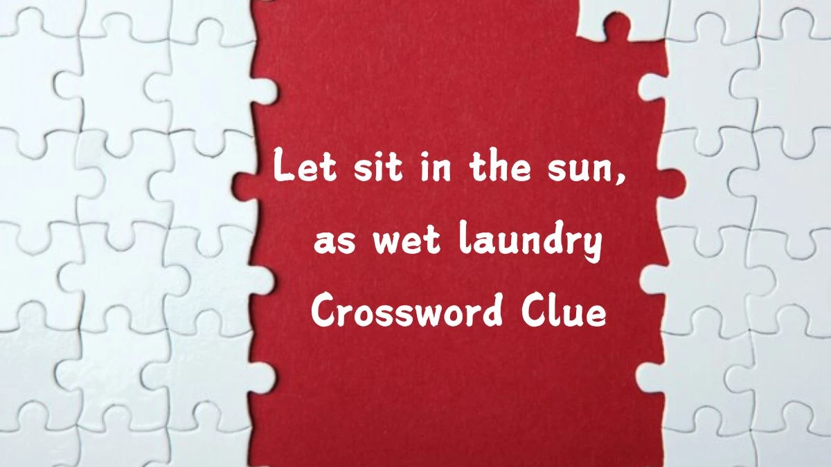 Universal Let sit in the sun, as wet laundry Crossword Clue Puzzle Answer from July 27, 2024