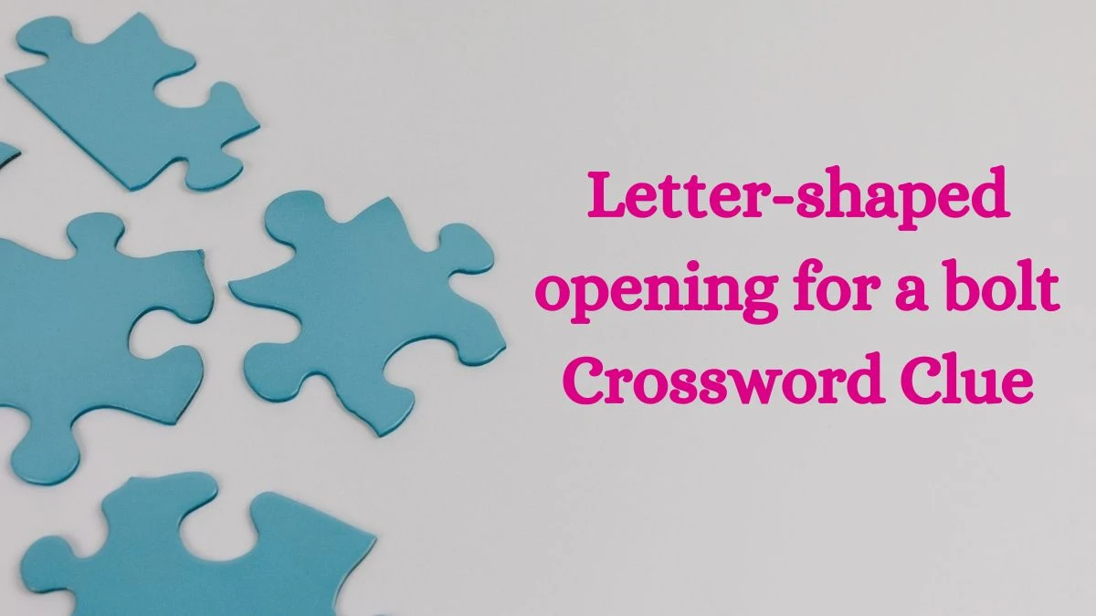 Letter-shaped opening for a bolt NYT Crossword Clue Puzzle Answer from July 01, 2024