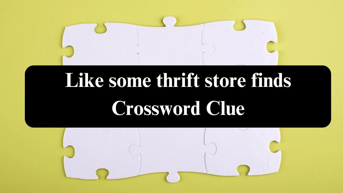 Like some thrift store finds Crossword Clue Puzzle Answer from August 01, 2024