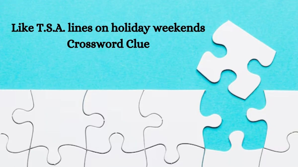 Like T.S.A. lines on holiday weekends NYT Crossword Clue Puzzle Answer from July 31, 2024