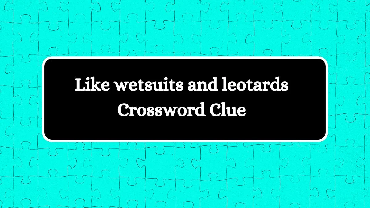 Like wetsuits and leotards NYT Crossword Clue Puzzle Answer from July 01, 2024