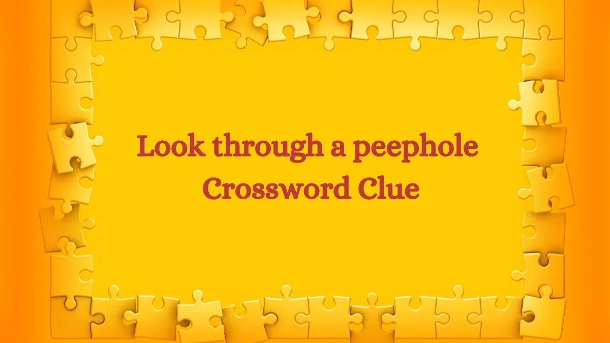 USA Today Look through a peephole Crossword Clue Puzzle Answer from July 30, 2024