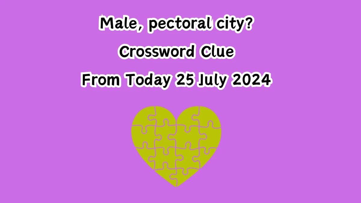 Male, pectoral city? Crossword Clue Puzzle Answer from July 25, 2024