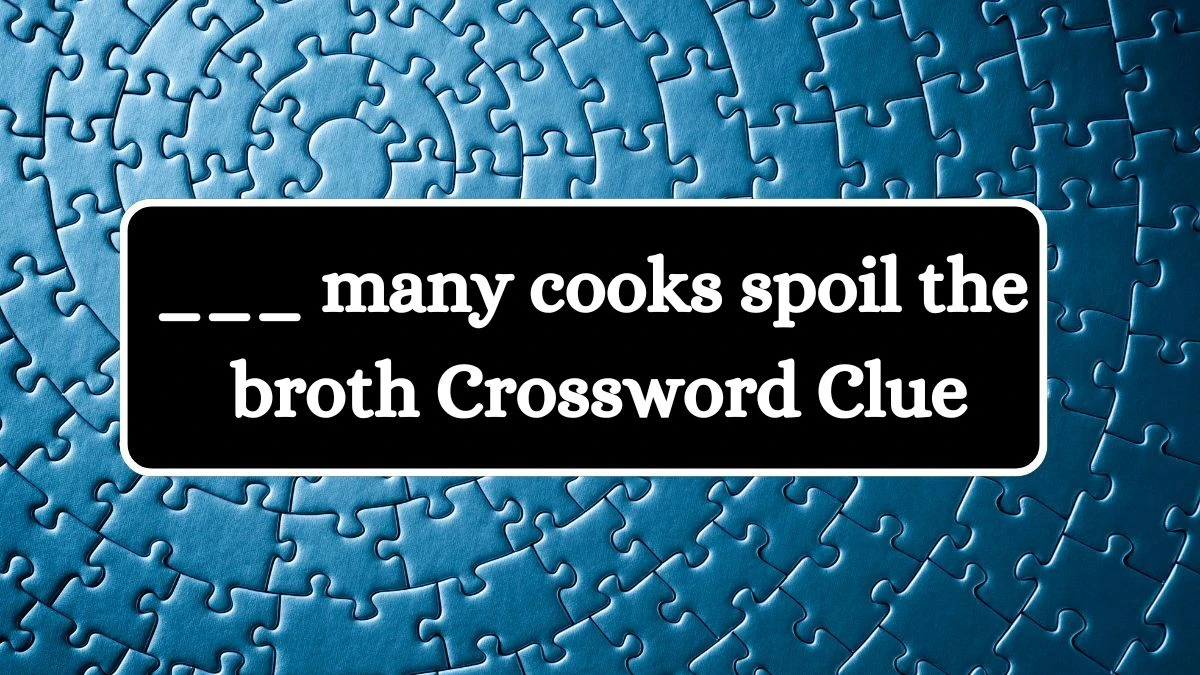 ___ many cooks spoil the broth Daily Themed Crossword Clue Puzzle Answer from July 25, 2024