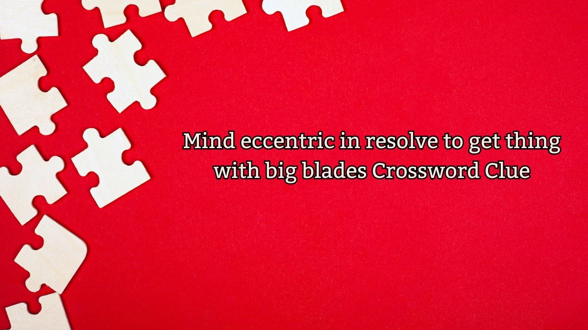 Mind eccentric in resolve to get thing with big blades Crossword Clue Puzzle Answer from July 24, 2024