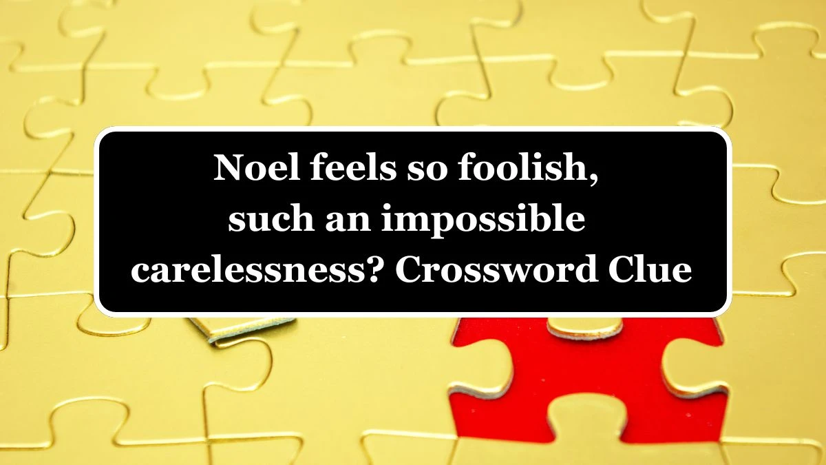 Noel feels so foolish, such an impossible carelessness? (4,7) Crossword Clue Puzzle Answer from July 02, 2024