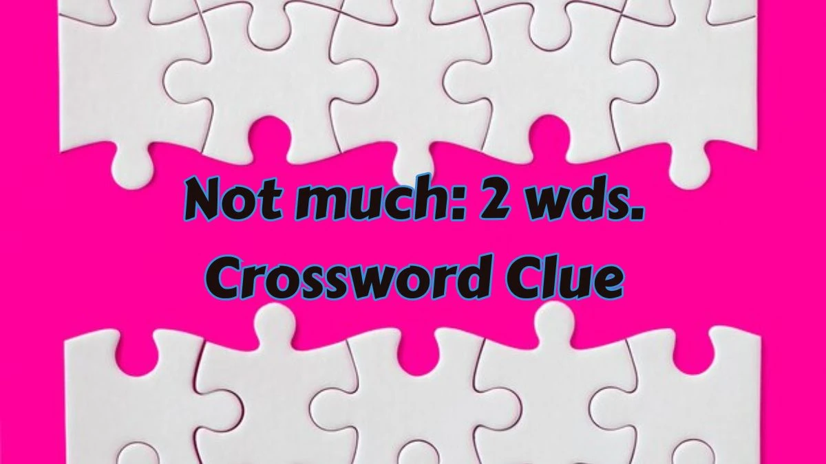 Not much: 2 wds. Daily Commuter Crossword Clue Puzzle Answer from July 16, 2024