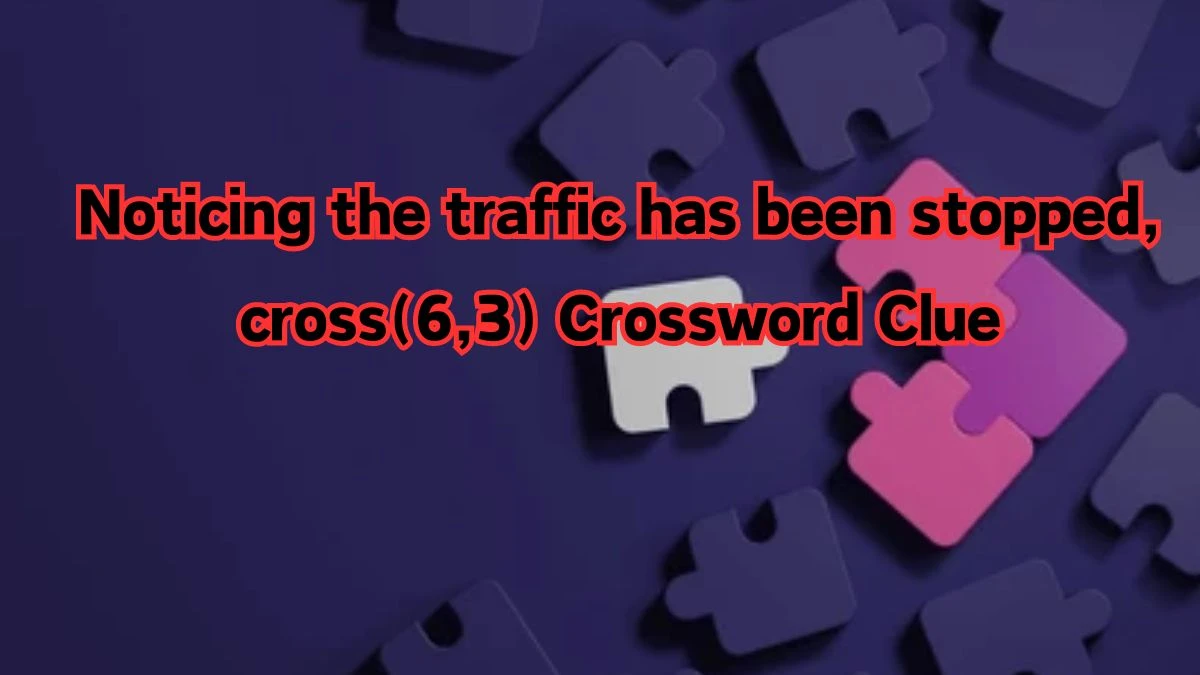 Noticing the traffic has been stopped, cross(6,3) Crossword Clue Puzzle Answer from July 05, 2024