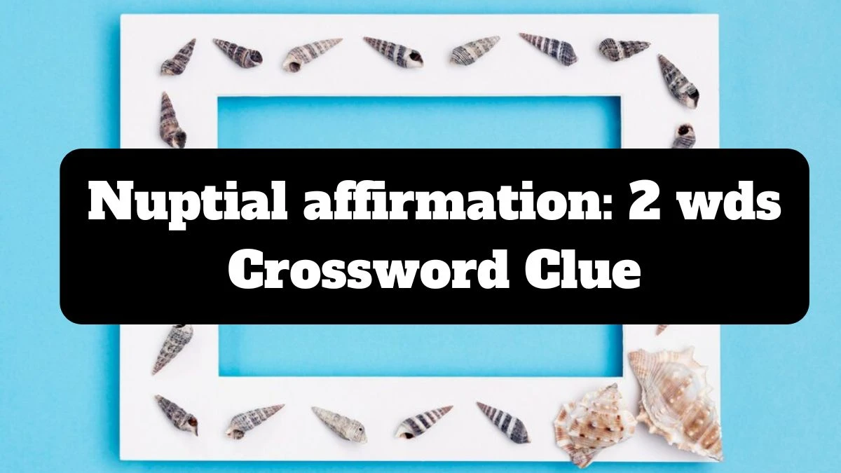 Nuptial affirmation: 2 wds Daily Themed Crossword Clue Puzzle Answer from July 14, 2024