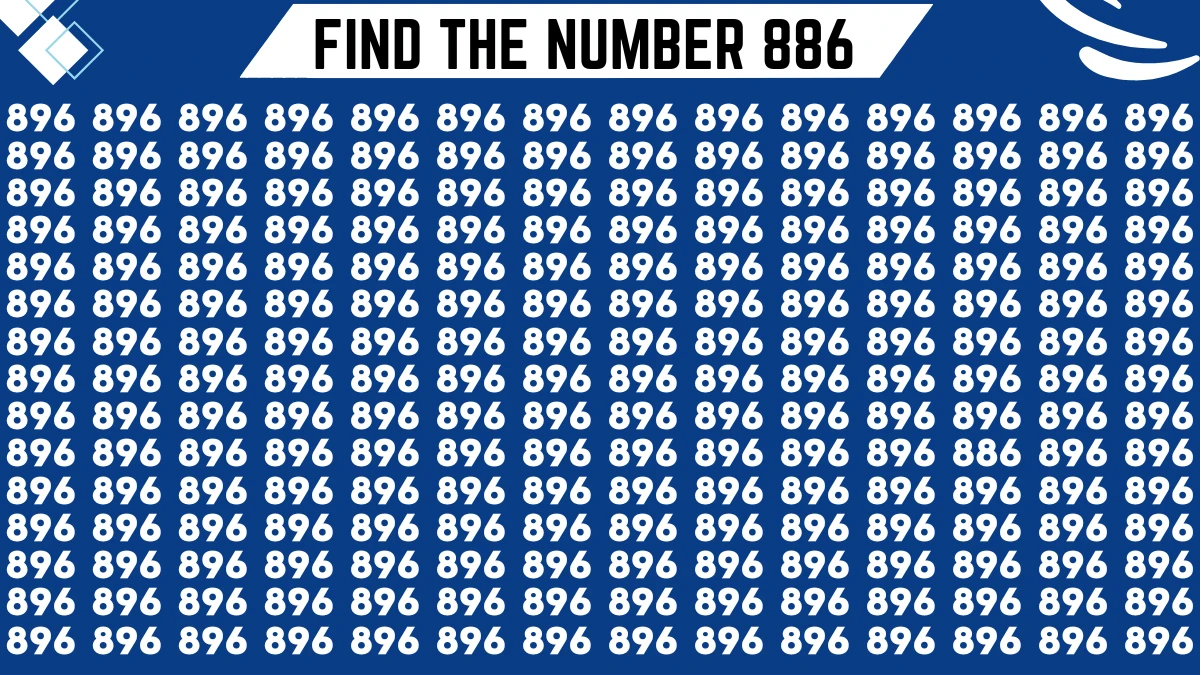 Observation Brain Test: Only People with Eagle Eye Can Spot the number 886 among 896 in 8 Secs