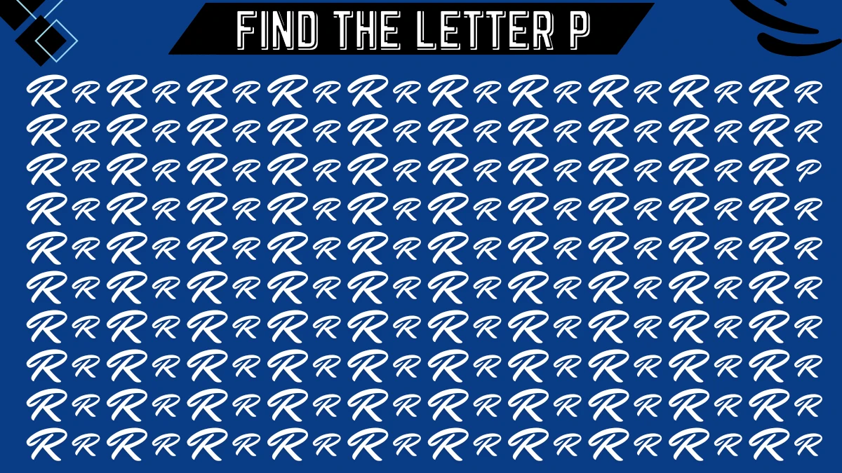 Observation Skill Test: Only People with 8K Vision Can Spot the Letter P among R in 8 Secs