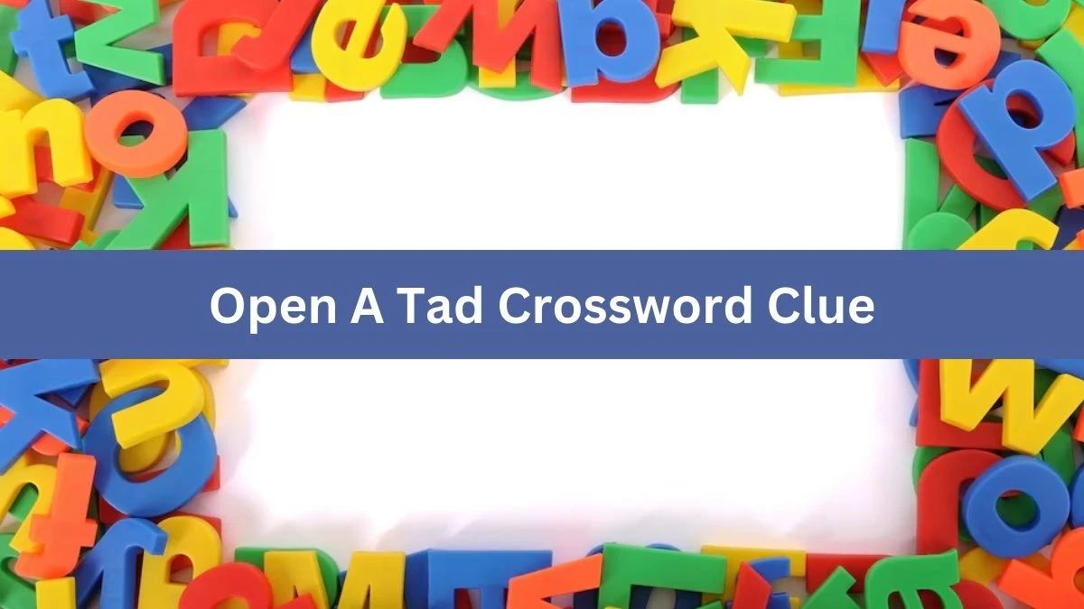 Open A Tad LA Times Crossword Clue Puzzle Answer from July 03, 2024