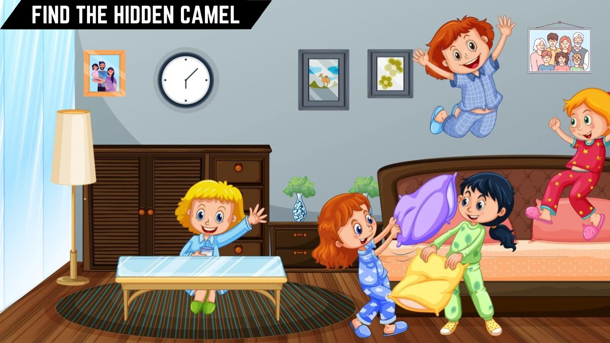 Optical Illusion Eye Test: Only 1% With Razor Sharp Eyes Can Spot the Hidden Camel in this Children Bedroom Image in 9 Secs