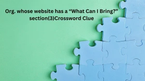 Org. whose website has a “What Can I Bring?” section(3) NYT Crossword Clue Puzzle Answer from July 21, 2024