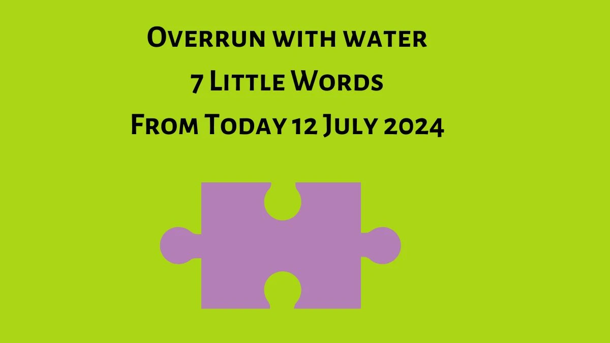 Overrun with water 7 Little Words Puzzle Answer from July 12, 2024