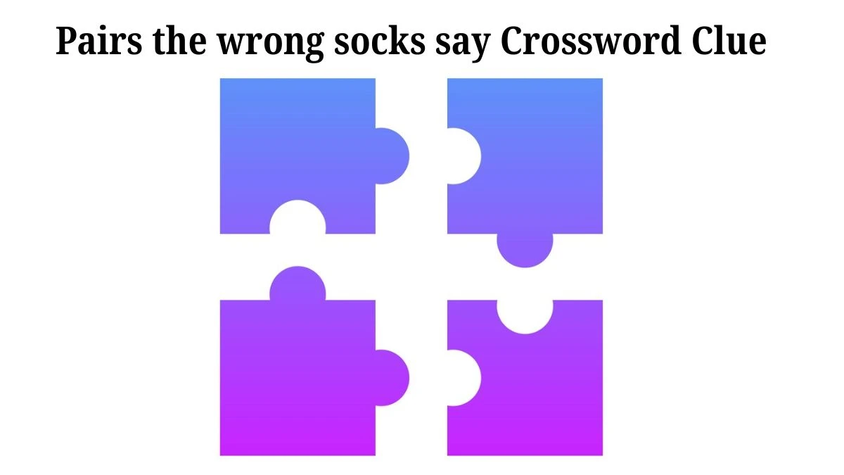 Pairs the wrong socks say 7 Little Words Puzzle Answer from July 30, 2024