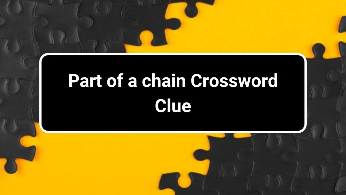 Daily Commuter Part of a chain Crossword Clue 5 Letters Puzzle Answer from July 30, 2024