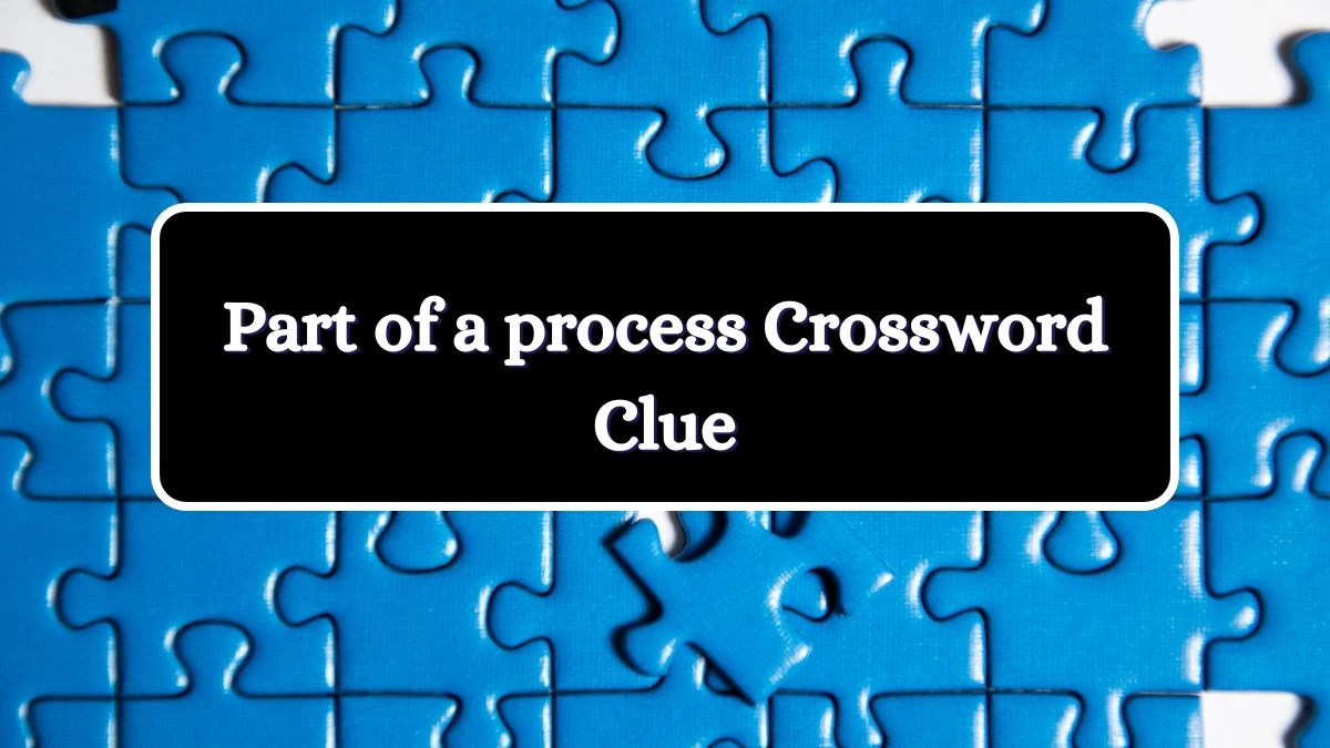 Part of a process Daily Commuter Crossword Clue Puzzle Answer from July 03, 2024