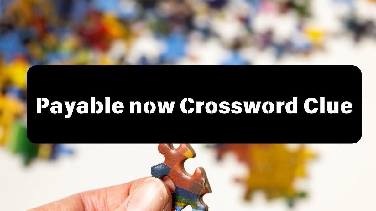 Payable now Daily Commuter Crossword Clue Answers on July 13, 2024