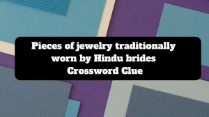 USA Today Pieces of jewelry traditionally worn by Hindu brides Crossword Clue Puzzle Answer from July 14, 2024