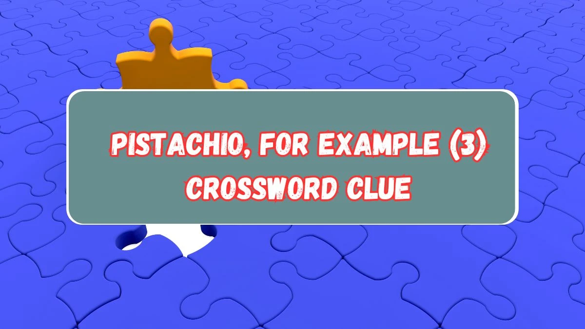 Pistachio, for example (3) Crossword Clue Puzzle Answer from July 31, 2024