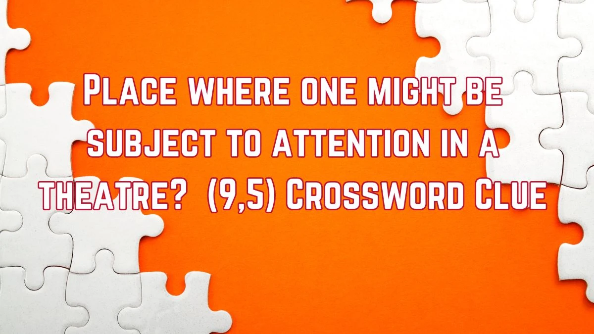 Place where one might be subject to attention in a theatre?  (9,5) Crossword Clue Puzzle Answer from July 30, 2024