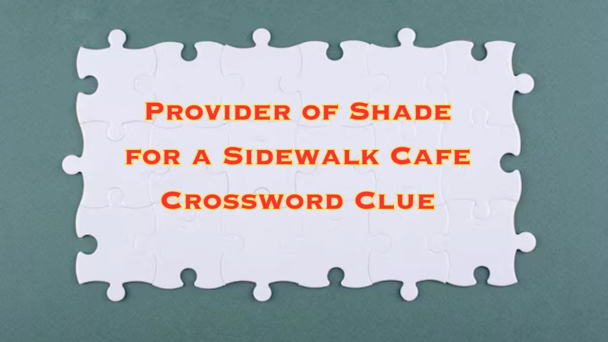 Provider of Shade for a Sidewalk Cafe NYT Crossword Clue Puzzle Answer from July 03, 2024