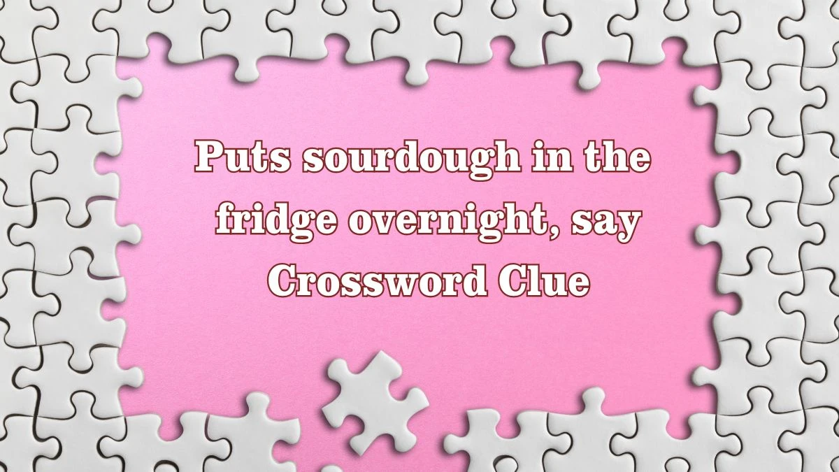 Puts sourdough in the fridge overnight, say Crossword Clue Puzzle Answer from July 28, 2024