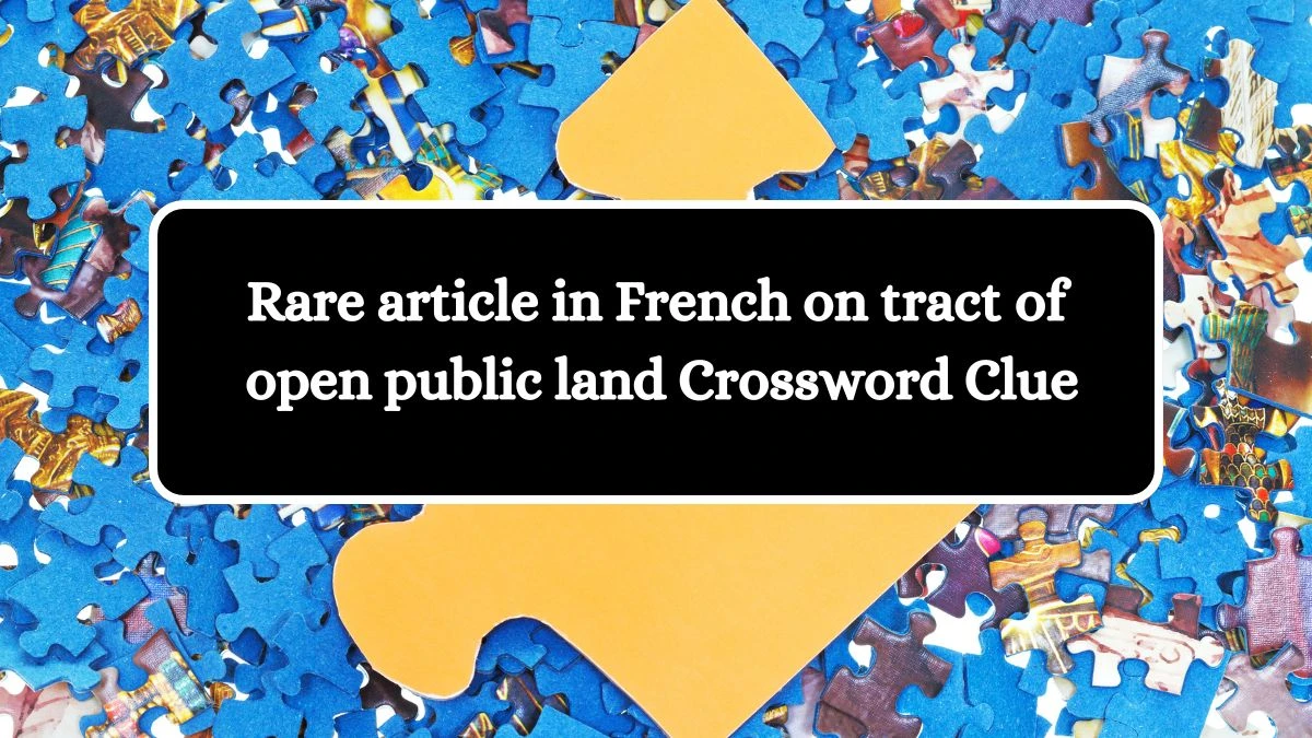 Rare article in French on tract of open public land Crossword Clue Puzzle Answer from July 27, 2024