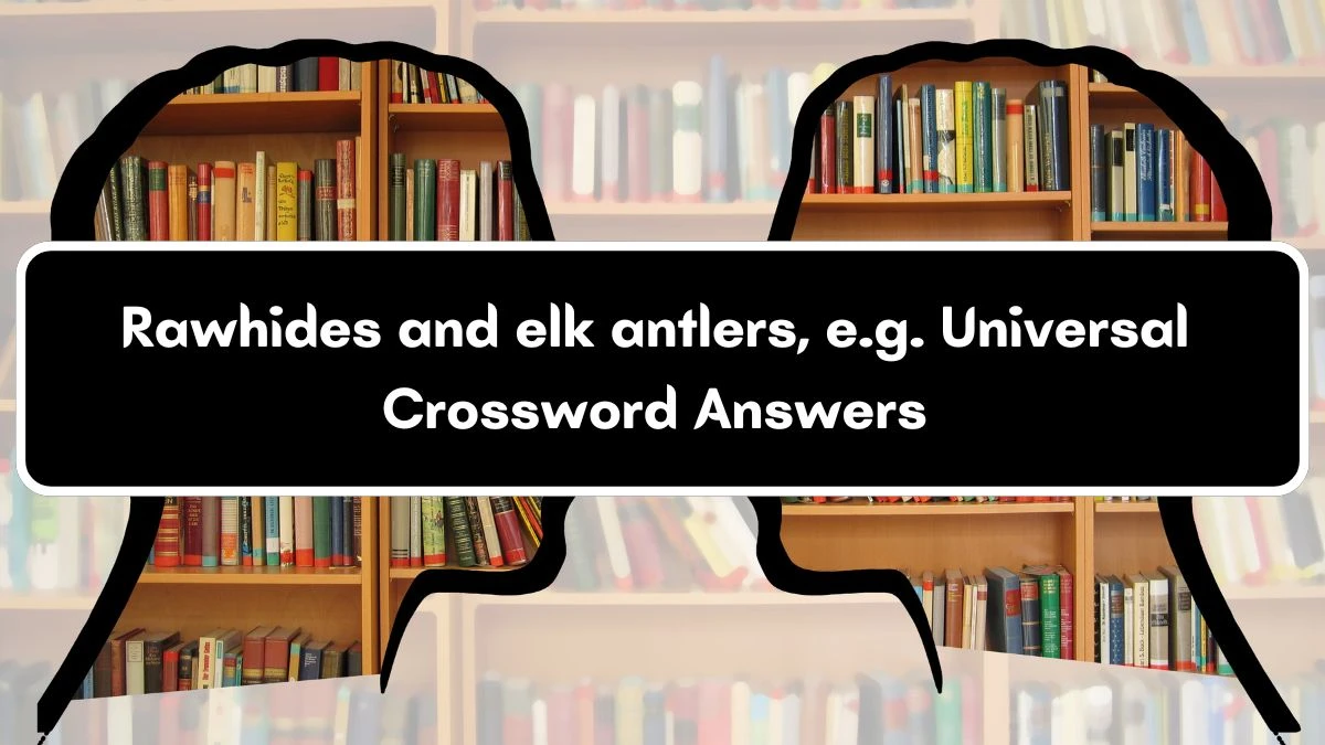 Rawhides and elk antlers, e.g. Universal Crossword Clue Puzzle Answer from July 04, 2024
