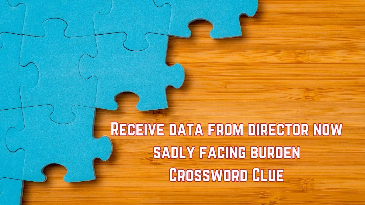 Receive data from director now sadly facing burden Crossword Clue Puzzle Answer from July 30, 2024