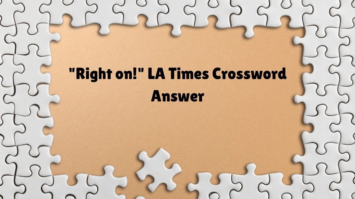 Right on! LA Times Crossword Clue from July 07, 2024