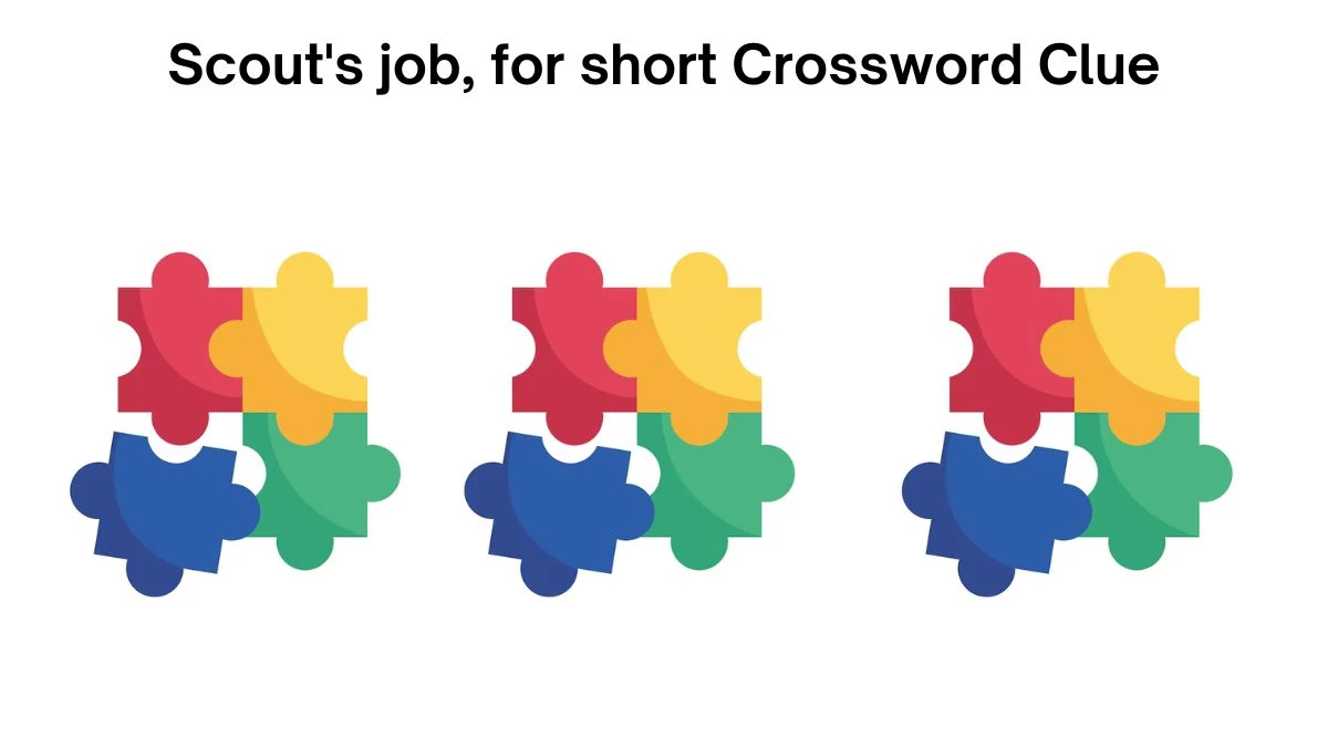 Scout's job, for short Daily Commuter Crossword Clue Answers on July 19, 2024