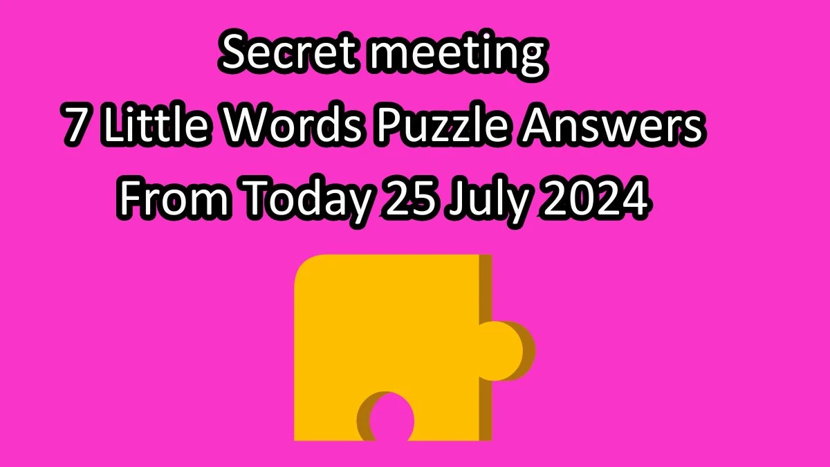 Secret meeting 7 Little Words Puzzle Answer from July 25, 2024