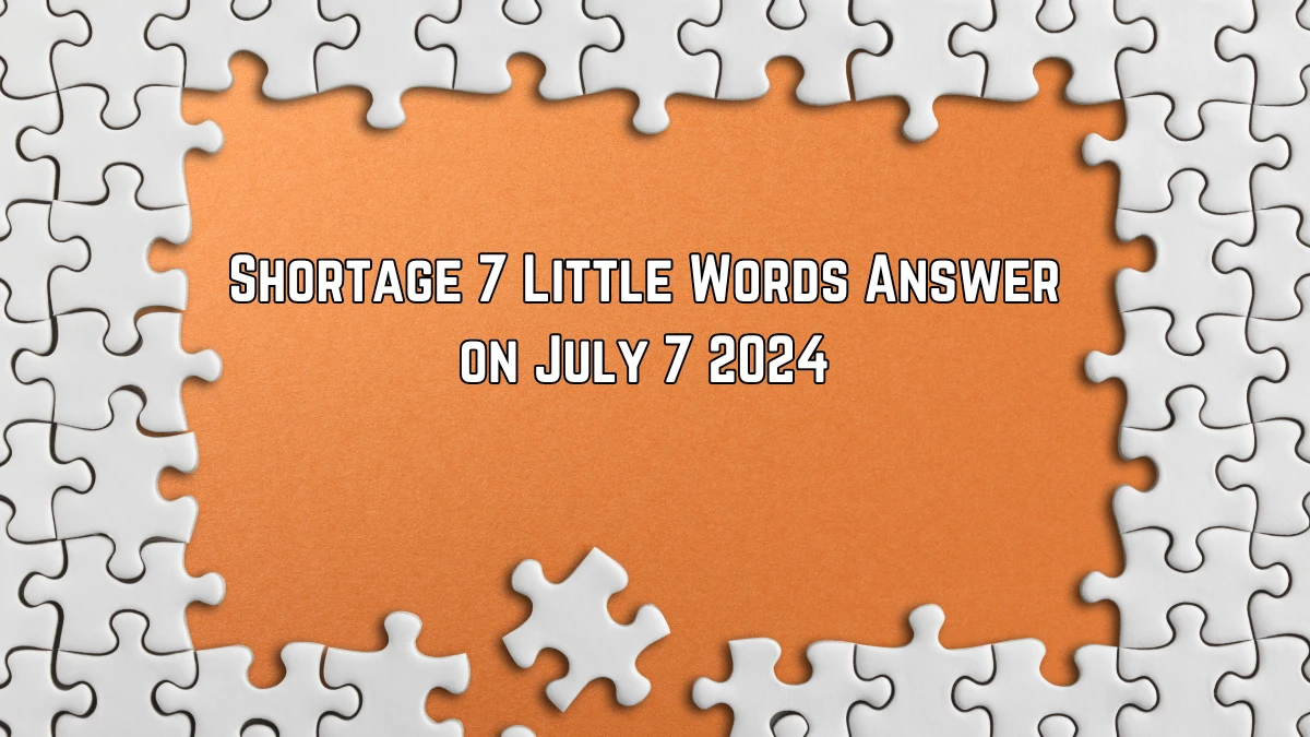 Shortage 7 Little Words Puzzle Answer from July 07, 2024