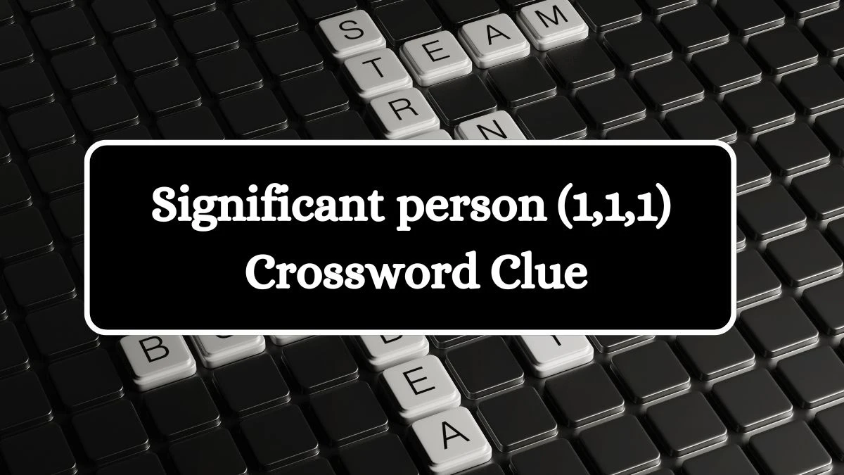 Significant person (1,1,1) Crossword Clue Answers on July 13, 2024