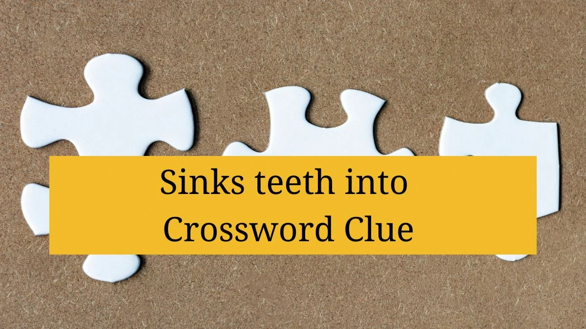 Sinks teeth into Daily Commuter Crossword Clue Puzzle Answer from August 01, 2024