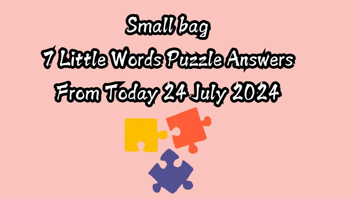 Small bag 7 Little Words Puzzle Answer from July 24, 2024